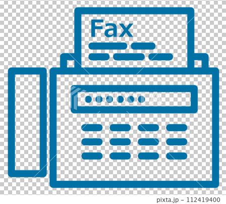 文章や書類を送受信できるファックス機器のイラスト 112419400