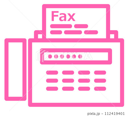 文章や書類を送受信できるファックス機器のイラスト 112419401