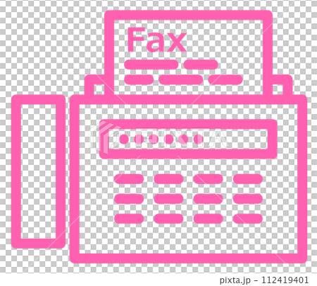 文章や書類を送受信できるファックス機器のイラスト 112419401