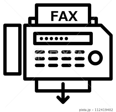 文章や書類を送受信できるファックス機器のイラスト 112419402