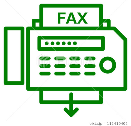 文章や書類を送受信できるファックス機器のイラスト 文章や書類を送受信できるファックス機器のイラスト 112419403