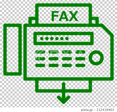 文章や書類を送受信できるファックス機器のイラスト 文章や書類を送受信できるファックス機器のイラスト 112419403