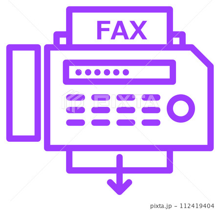 文章や書類を送受信できるファックス機器のイラスト 112419404