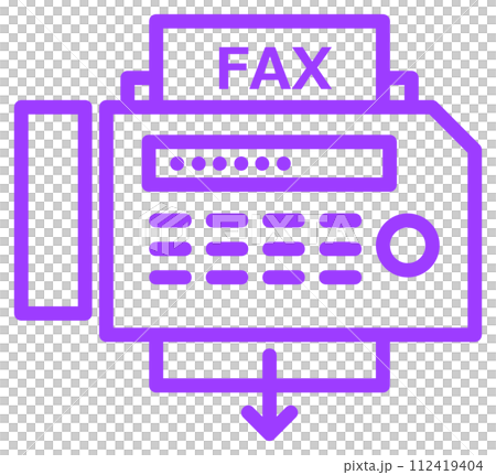文章や書類を送受信できるファックス機器のイラスト 112419404