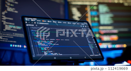 Digital technology industry concept development of programming and coding technologies. Digital technology industry concept development of programming and coding technologies. 112419669