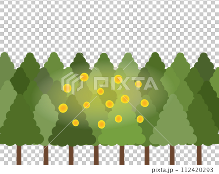 幾乎沒有散射的雪松花粉的插圖 幾乎沒有散射的雪松花粉的插圖 112420293