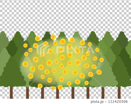 飛散量が非常に多いスギ花粉のイラスト 112420306