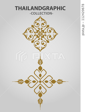 Vector element ethnic decorative ornament ethnic thai illustration 112420678