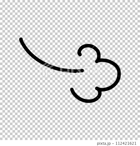 溜息の感情線イメージ　シンプルイラスト 112421621