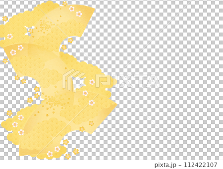 春の背景(扇と桜)4-5 春の背景(扇と桜)4-5 112422107