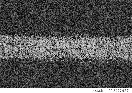 Black And White Fibers In Woven Surface Texture Background  112422927