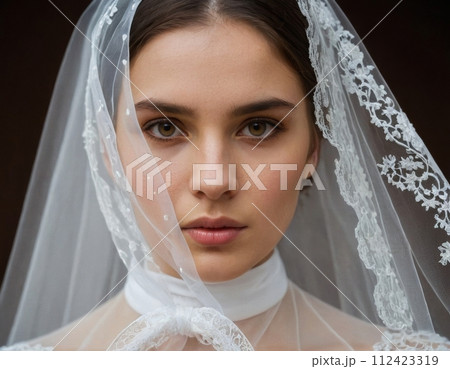 Young bride in lace. 112423319