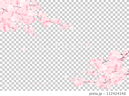 桜舞い散る春のフレーム 112424148
