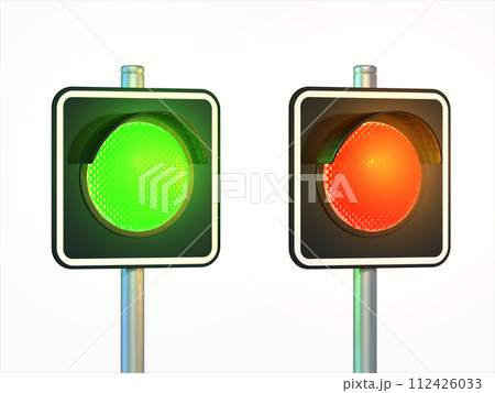 Red and green traffic lights Red and green traffic lights 112426033