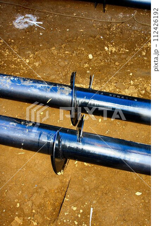 耐震性能を足元から下支えする… 注文住宅の鋼管杭 112426192