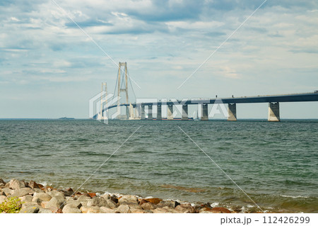 The great belt bridge, Storebelt in Denmark, connecting Zealand with Funen. 112426299