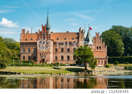 Egeskov castle on Funen island in Denmark 112426345