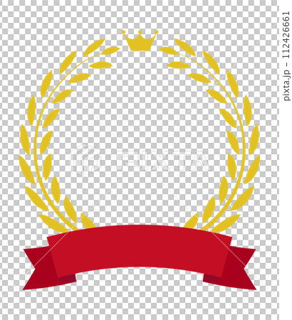 Illustration of laurel emblem Illustration of laurel emblem 112426661