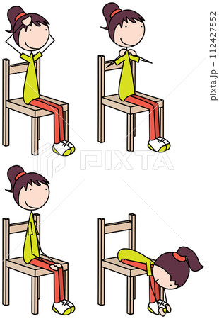 Happy kid exercises Happy kid exercises 112427552