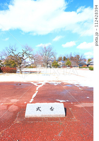 長野県松本市、松本城二の丸御殿跡の風景 112428394