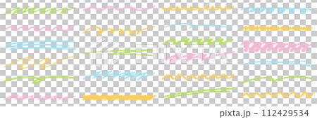 手繪線條畫框架集。手寫、向量、線條、塗鴉 112429534