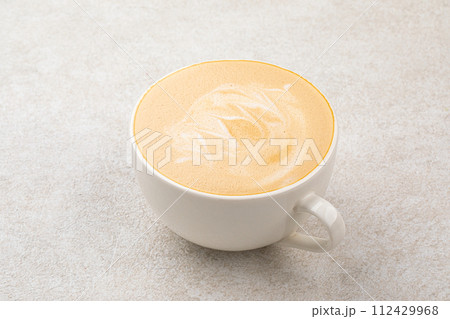 White cup of coffee with milk 112429968