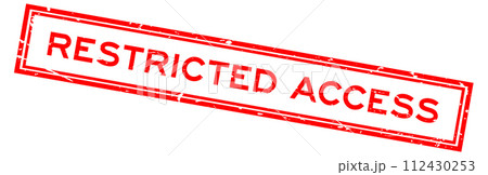 Grunge red restricted access word square rubber seal stamp on white bacckground Grunge red restricted access word square rubber seal stamp on white bacckground 112430253