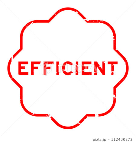 Grunge red efficient word rubber seal stamp on white background 112430272