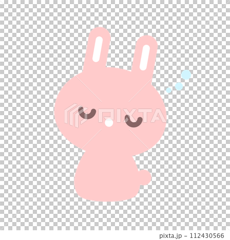 睡覺的兔子插畫素材可愛 睡覺的兔子插畫素材可愛 112430566