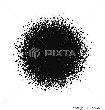 飛び散っている手描きの黒い丸 - 墨・スプレー塗料・ブラシのデザイン素材 飛び散っている手描きの黒い丸 - 墨・スプレー塗料・ブラシのデザイン素材 112430878