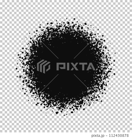 飛び散っている手描きの黒い丸 - 墨・スプレー塗料・ブラシのデザイン素材 飛び散っている手描きの黒い丸 - 墨・スプレー塗料・ブラシのデザイン素材 112430878