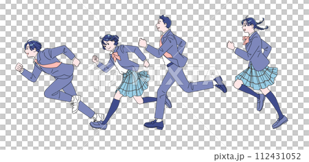 精力充沛的男女學生開始奔跑 精力充沛的男女學生開始奔跑 112431052