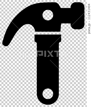 ハンマーのアイコン 黒 ハンマーのアイコン 黒 112431404