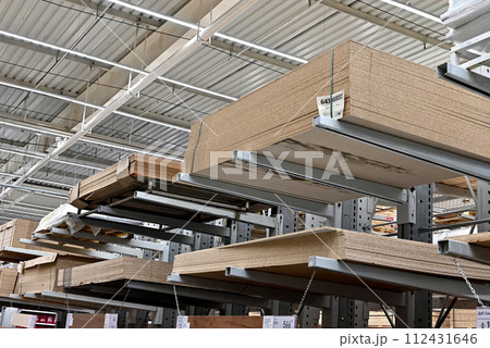 Building materials, things for the house and buyers in the big shop Building materials, things for the house and buyers in the big shop 112431646