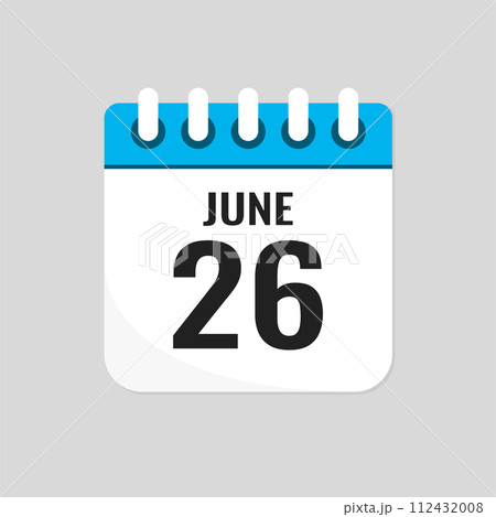 Icon page calendar day - 26 June Icon page calendar day - 26 June 112432008