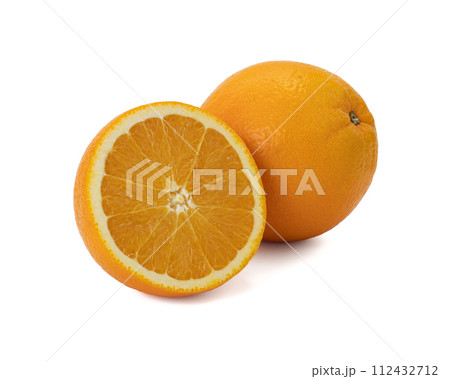 Ripe orange isolated on white background Clipping Path Ripe orange isolated on white background Clipping Path 112432712