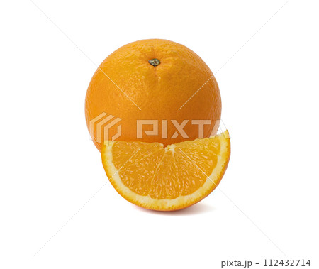 Ripe orange isolated on white background Clipping Path Ripe orange isolated on white background Clipping Path 112432714