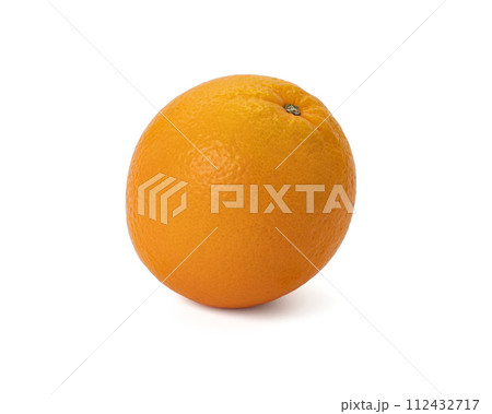 Ripe orange isolated on white background Clipping Path 112432717