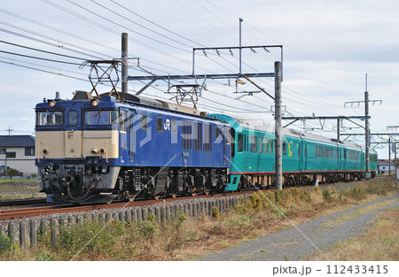 高崎線　行田ー熊谷　JR東日本　EF64-1032（長岡）＋485系　TG10編成（高崎）　やまなみ 112433415