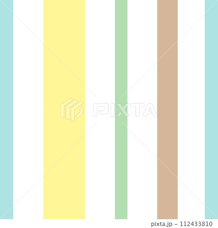 Vertical colorful stripes seamless pattern Yellow green blue brown bright geometric thin thick lines Print for wallpaper linen wrapping paper baby decor home textile Minimalism Simple texture Abstract 112433810