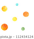 Watercolor colorful balls seamless pattern Orange yellow green blue bright bubbles print for wallpaper wrapping paper home textile baby clothes Polka dot Minimalistic Simple background 112434124