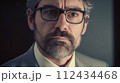 AI-generated content. Business man portrait. 40 year old business man wearing eyeglasses, looking at camera, high key, cinematic, AI generated AI-generated content. Business man portrait. 40 year old business man wearing eyeglasses, looking at camera, high key, cinematic, AI generated 112434468