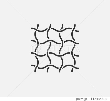 Textile, fabric, cloth icon. Vector illustration. 112434800