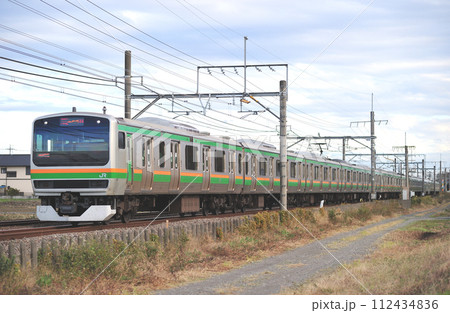 高崎線　行田ー熊谷　JR東日本　E231系1000番台　S-22編成（国府津） 112434836