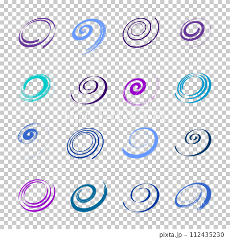 Set of Spiral Design Elements. Abstract Swirl Icons. Vector Art. Set of Spiral Design Elements. Abstract Swirl Icons. Vector Art. 112435230