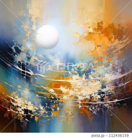 Abstract painting. Beautiful landscape art. Abstract painting. Beautiful landscape art. 112436159
