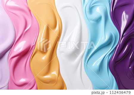 Set of multicolored smears of nail polish isolated on white background Set of multicolored smears of nail polish isolated on white background 112436479