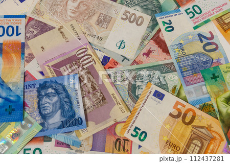Background of currencies from different european countries Background of currencies from different european countries 112437281