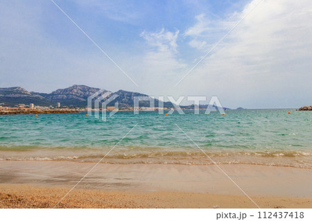 Scenic view of Prado beach in Marseille, France Scenic view of Prado beach in Marseille, France 112437418
