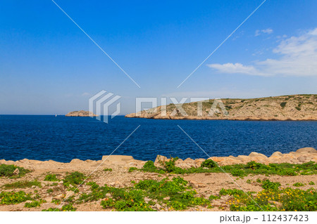 Scenic view of Frioul archipelago near Marseille, France 112437423